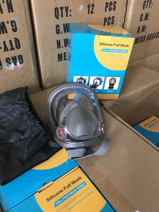 Маска полнолицевая 6800 тип 3М респиратор противогаз комплект