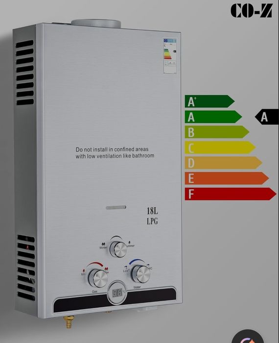 Газова колонка. Газовий обігрівач води 18 л.