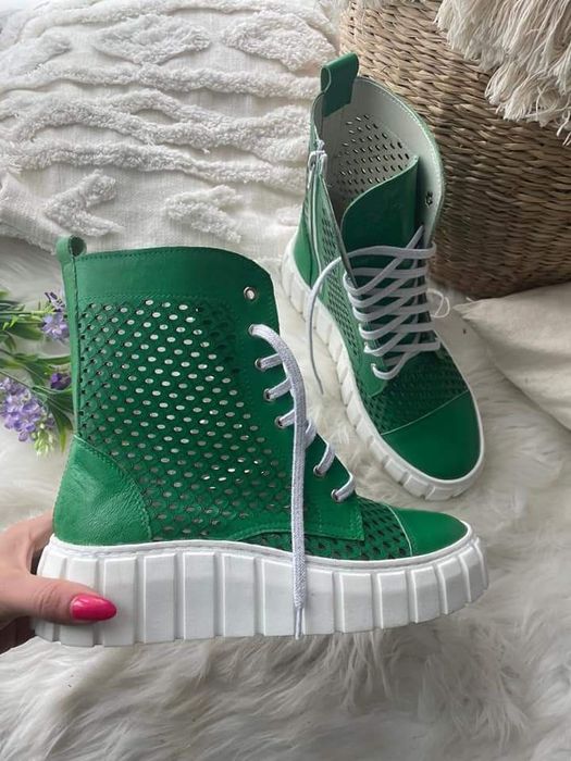 Eleganckie botki workery kolory skóra naturalna