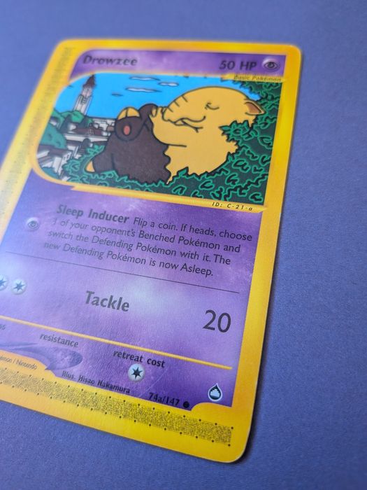 Karta Pokemon Drowzee 74a/147 Aquapolis 2002 Vintage WOTC E-Reader