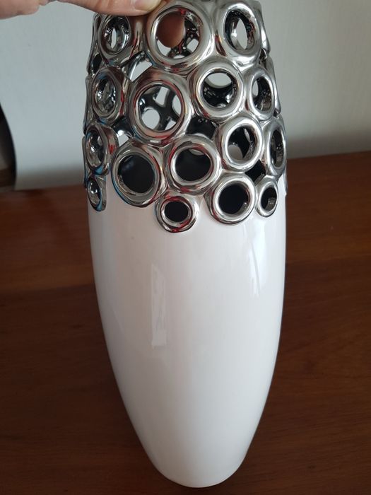 Peça decorativa, jarra branca nova