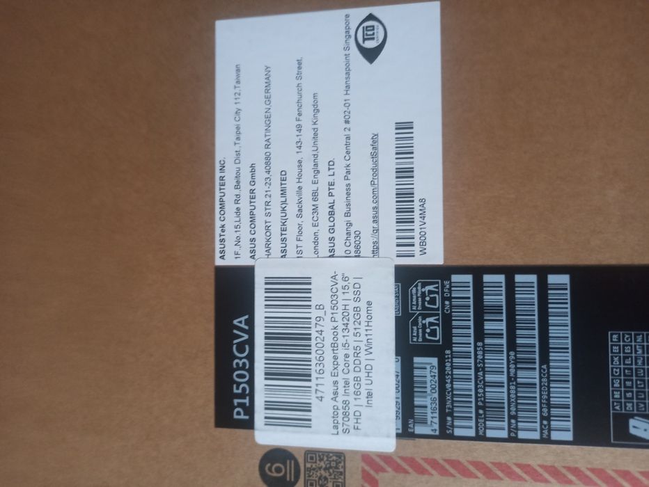 NOWY laptop GWARANCJA 3 Lata Asus expert book P1503CVA