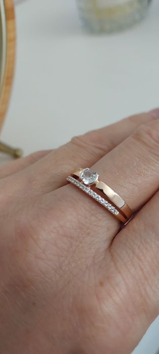 Pierścionek Różowe złoto gr.585 WYPRZEDAŻ!!!