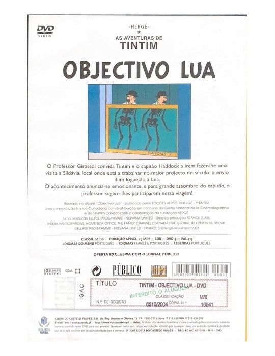 Tintim - Objectivo Lua - DVD