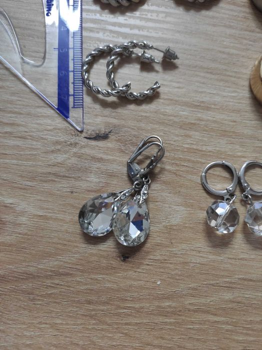 Kolczyki z kryształkami 7szt