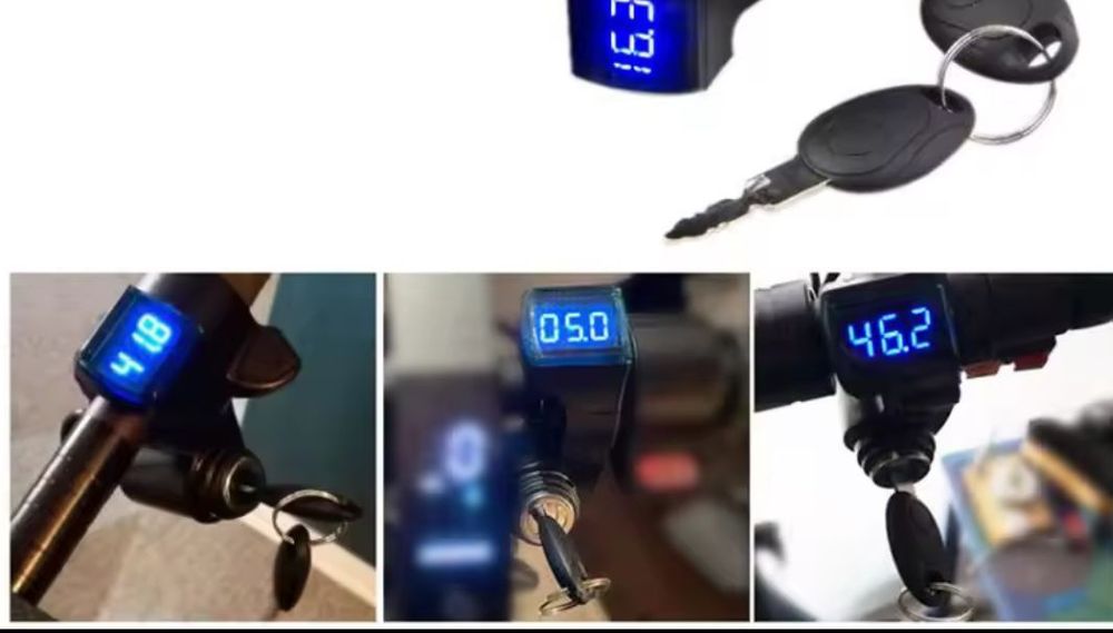 вольтметр ключ замок антикрадіжний вело мото скутер самокат квадроцикл