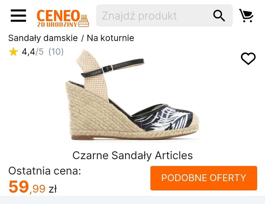 Sandały/ espadryle damskie na koturnie roz40