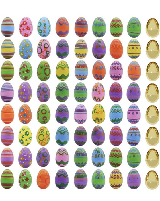 10 Caixas com 72 ovos de Páscoa plástico USADO