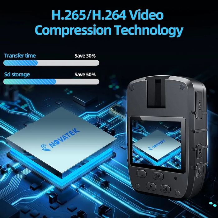 CAMMHD C8 Body Camera 2K/1296P, 11–12 Hours Video Recording, c64752396362497123