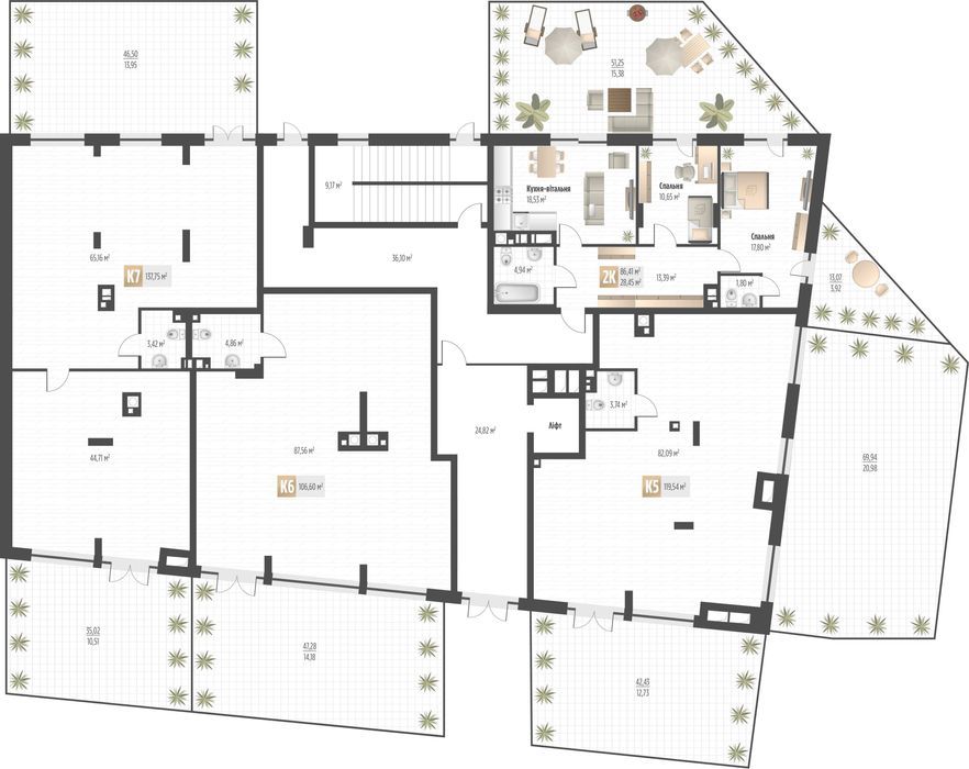 2-комнатная квартира по адресу (площадь 86,4 м²) - Atlanta.ua - фото 4
