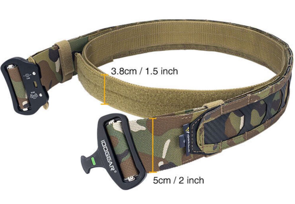 Pas taktyczny bojowy WOLF Carbon Combat QR dwuczęściowy Molle multi cam wojskowy survival
