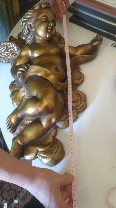 Anjo em cerâmica para parede