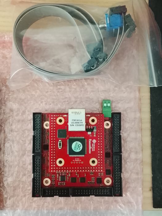 Kit cnc controlador e placa de circuito com cabos idc25