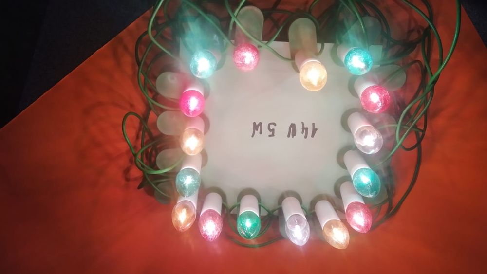Dekoracja na choinkę lampki choinkowe retro z PRL-u 43