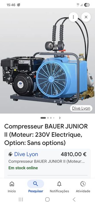 Compressor Bauer Junior 2 Mergulho