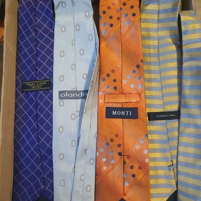 Zestaw krawatów jedwab 100g(niebieski k.)