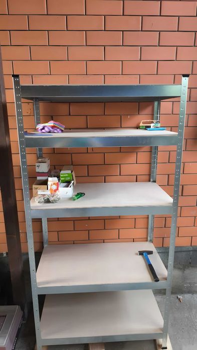 Стелаж металевий 180×90×40 220×90×40 чорний складський посилений