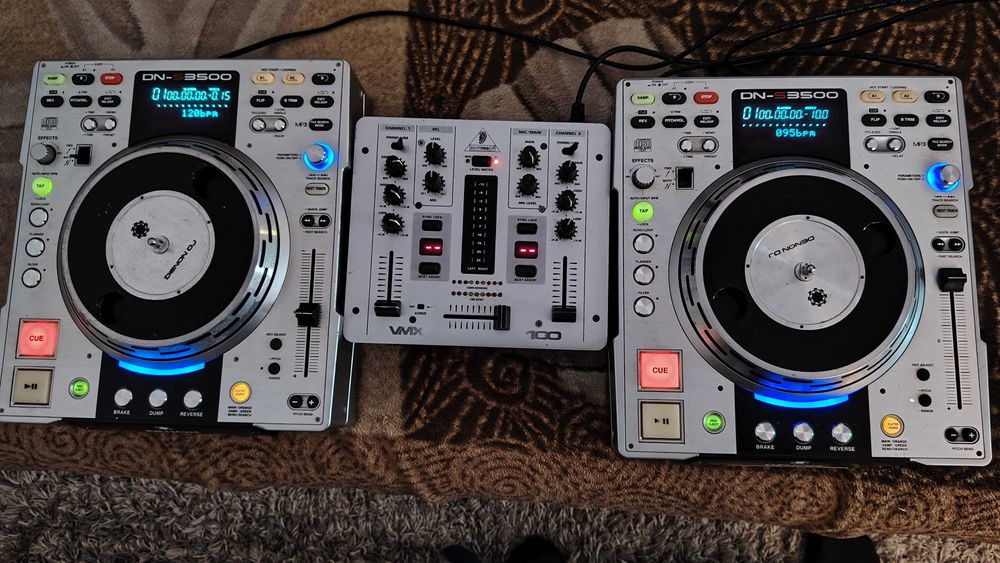zestaw 2 odtwarzaczy Dennon DN-S3500 plus mixer Behringer VMX100