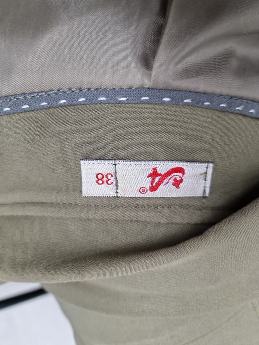 Garnitur damski ze spodniami khaki komplet 36/38 S/M bawełna 50%