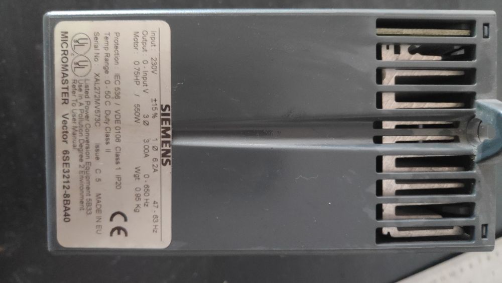 Variador Siemens micromaster vector troca