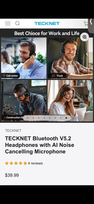 Wireless Headset TECKNET – Novo em Caixa