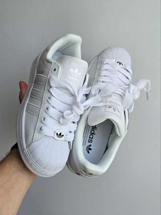 Кросівки Adidas Superstar White | кеди Адідас Суперстар білого кольору шкіряні