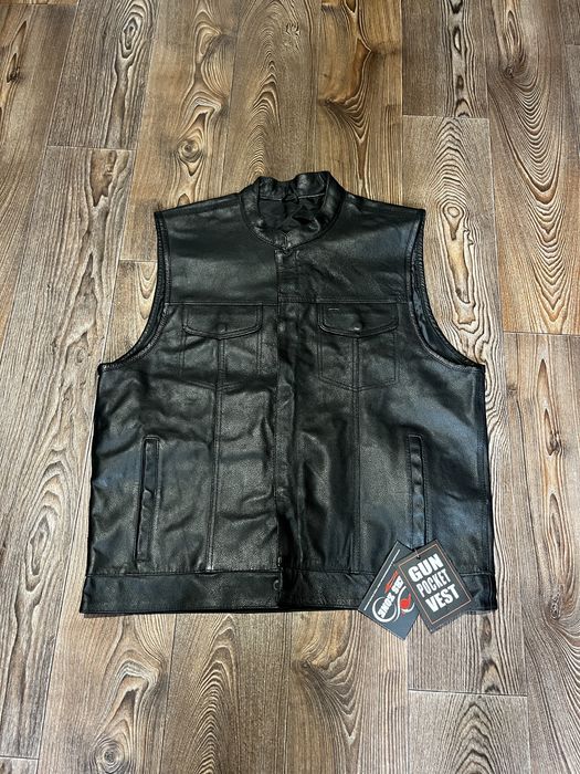 Шкіряний мотожилет Bikers zone XXL новий