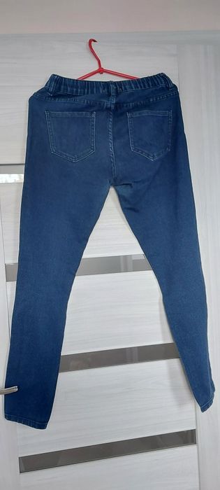 Spodnie rurki na gumie jeansowe dżinsowe dziny M janina