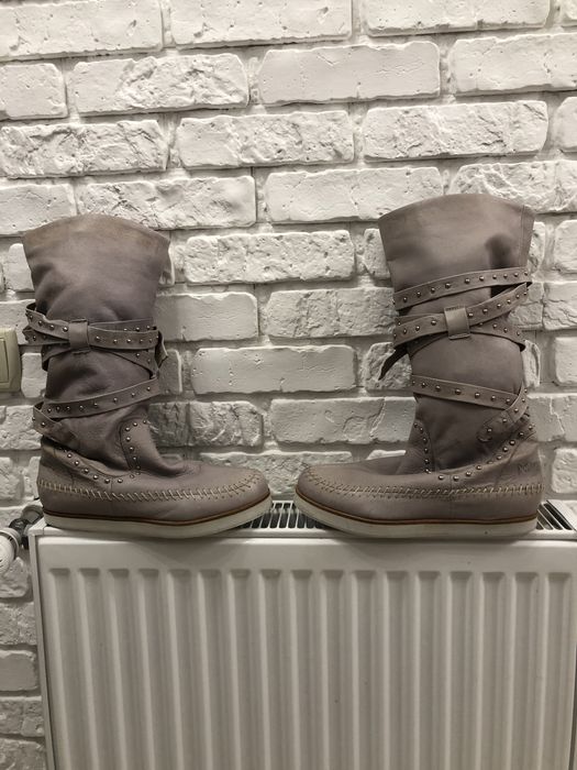 Кожаные сапоги,шкіряні чоботи,38р.,DONNA LOKA Італія