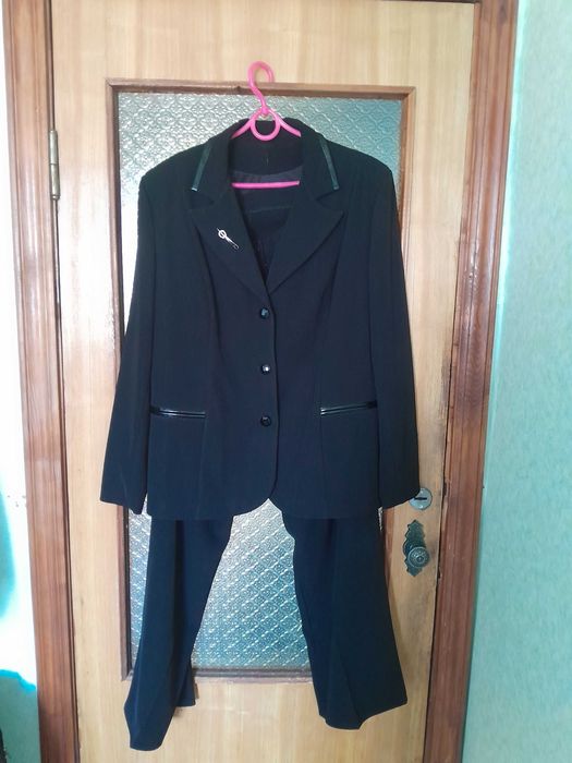 Офісний брючний костюм 56 розмір на високий зріст