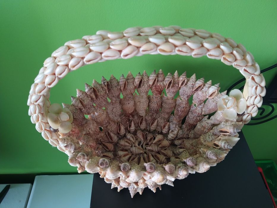 Cesto de búzios e conchas artesanal casa quarto apartamento vivenda.