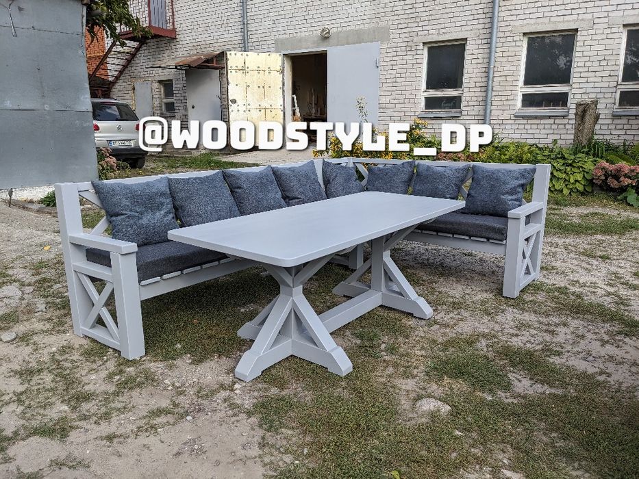 Садовая мебель.  Стол.  Лавки.  Уголок.  Садові комплекти . Стіл.