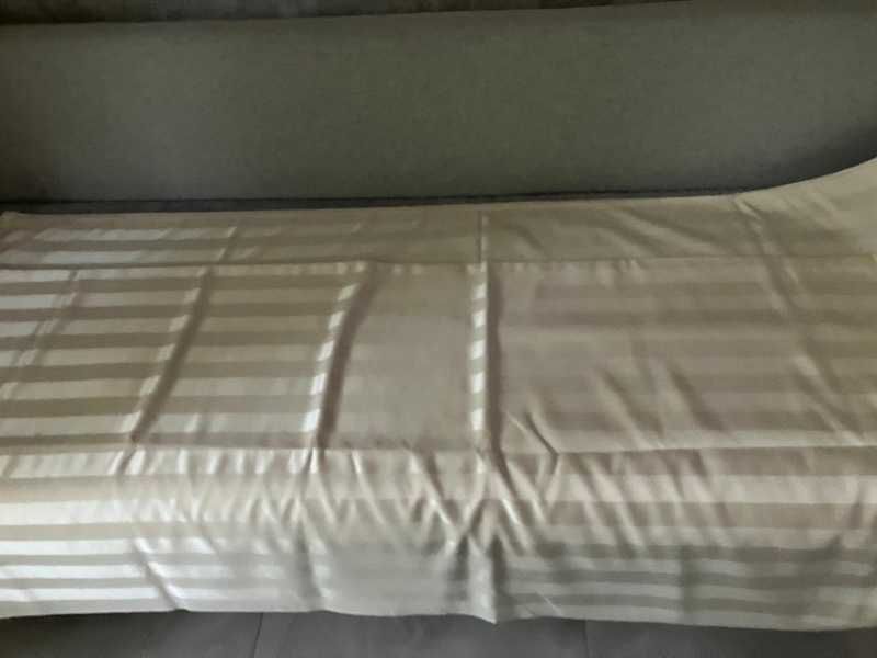 Zasłony, tkanina/materiał, kremowe pasy 160x200 cm – 2 sztuki