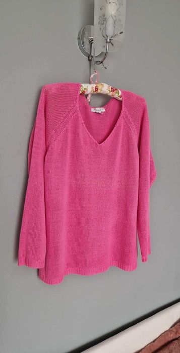 śliczny różowy sweterek AMISU z New Yorker L 40 42 44