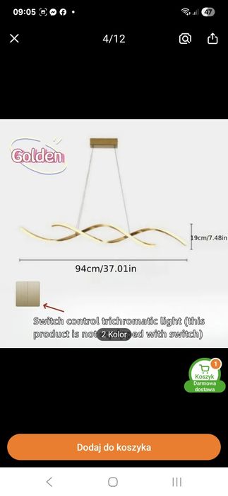 Lampa led do salonu . Posiadam 2 szt