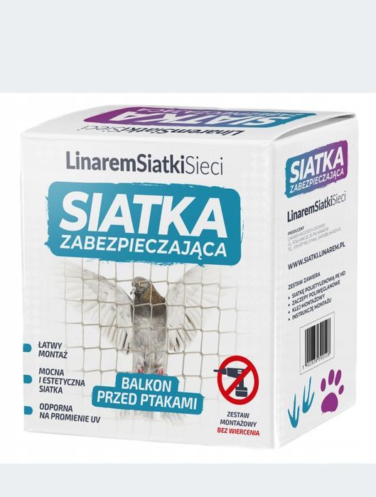 Nowa siatka ochronna na gołębie ptaki  5x3 m