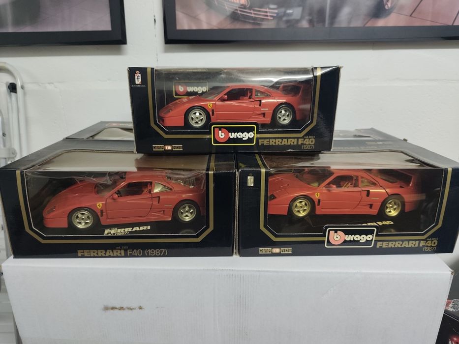 1/18 Ferrari F40 burago carro coleção miniatura