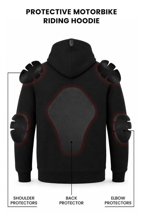 Hoody sweater c/proteções mota scooter novo