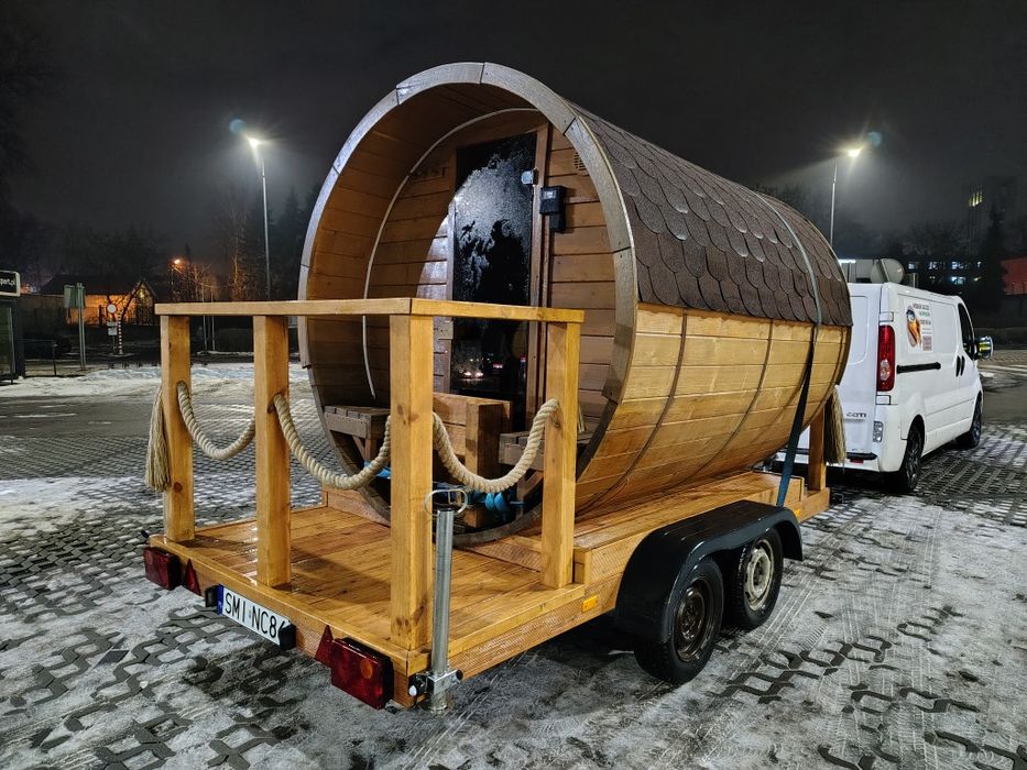 Mobilna sauna na prąd wynajem impreza kawalerski panieński