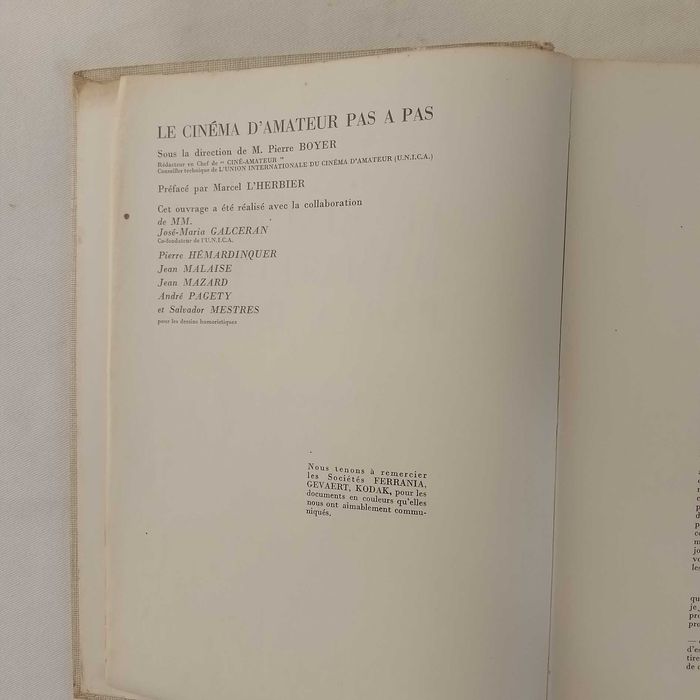 LE CINÉMA D’AMATEUR PAS A PAS   lingua francesa Direção de Pierre Boyer Éditions Prisma 1960