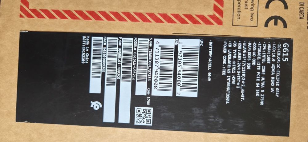 Laptop asus rog strix  rtx 5080