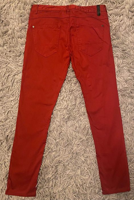 Czerwone Meskie Spodnie Zara