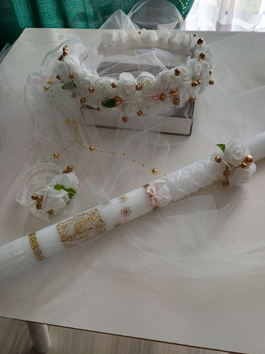 Wianek do komunii złoty