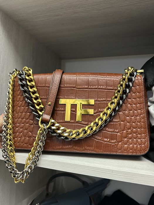 Tom Ford шкіряна сумка з тисненням крокодил