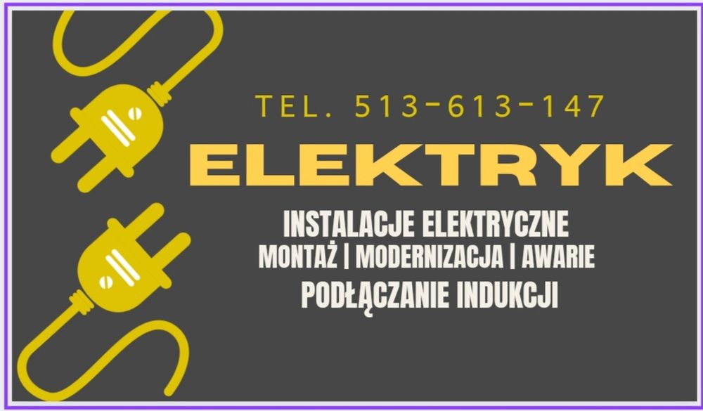 Elektryk. Montaż instalacji / przeróbki/ indukcje / awarie
