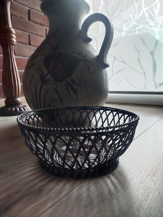 Koszyk pleciony platerowany