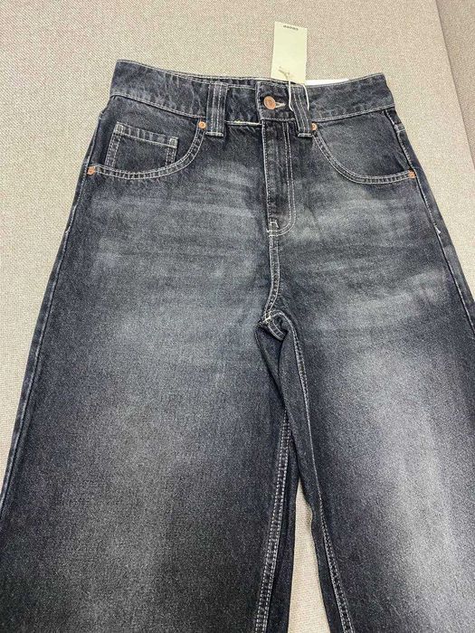 Широкі чорні джинси 32-34/XS Cropp