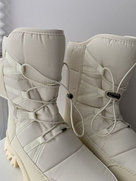 Сапоги білі айворі лижні зимові теплі