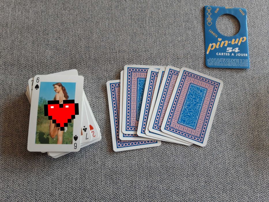 Baralho de cartas PIN-UP. Artigo Vintage