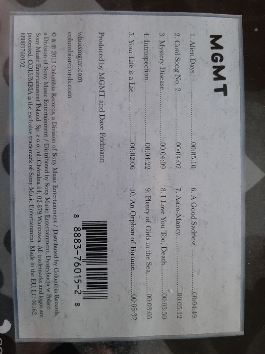 MGMT - MGMT - cd
